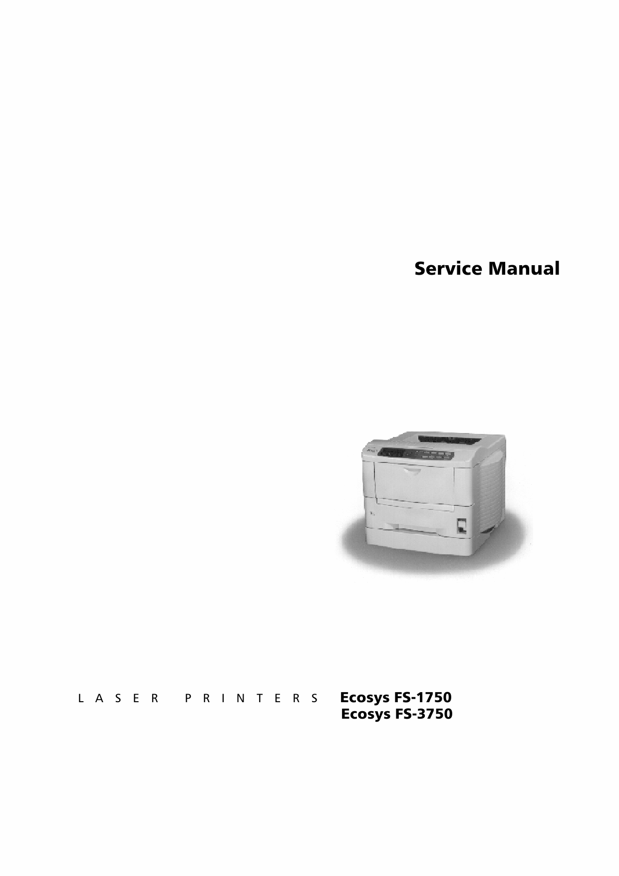 KYOCERA LaserPrinter FS-1750 3750 Parts and Service Manual-1